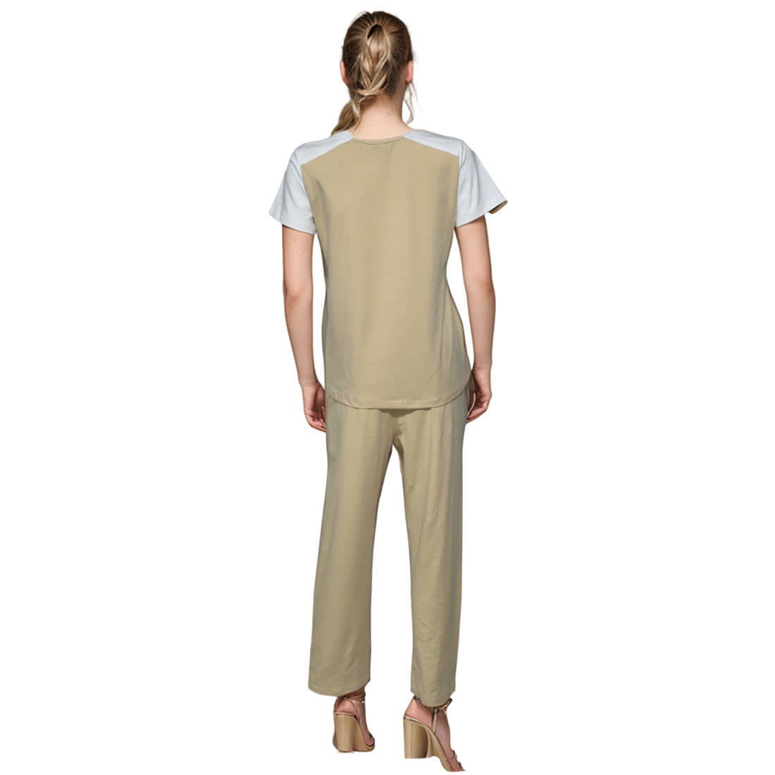 Balmain logo Print Cream Premium Co-ord Set-2