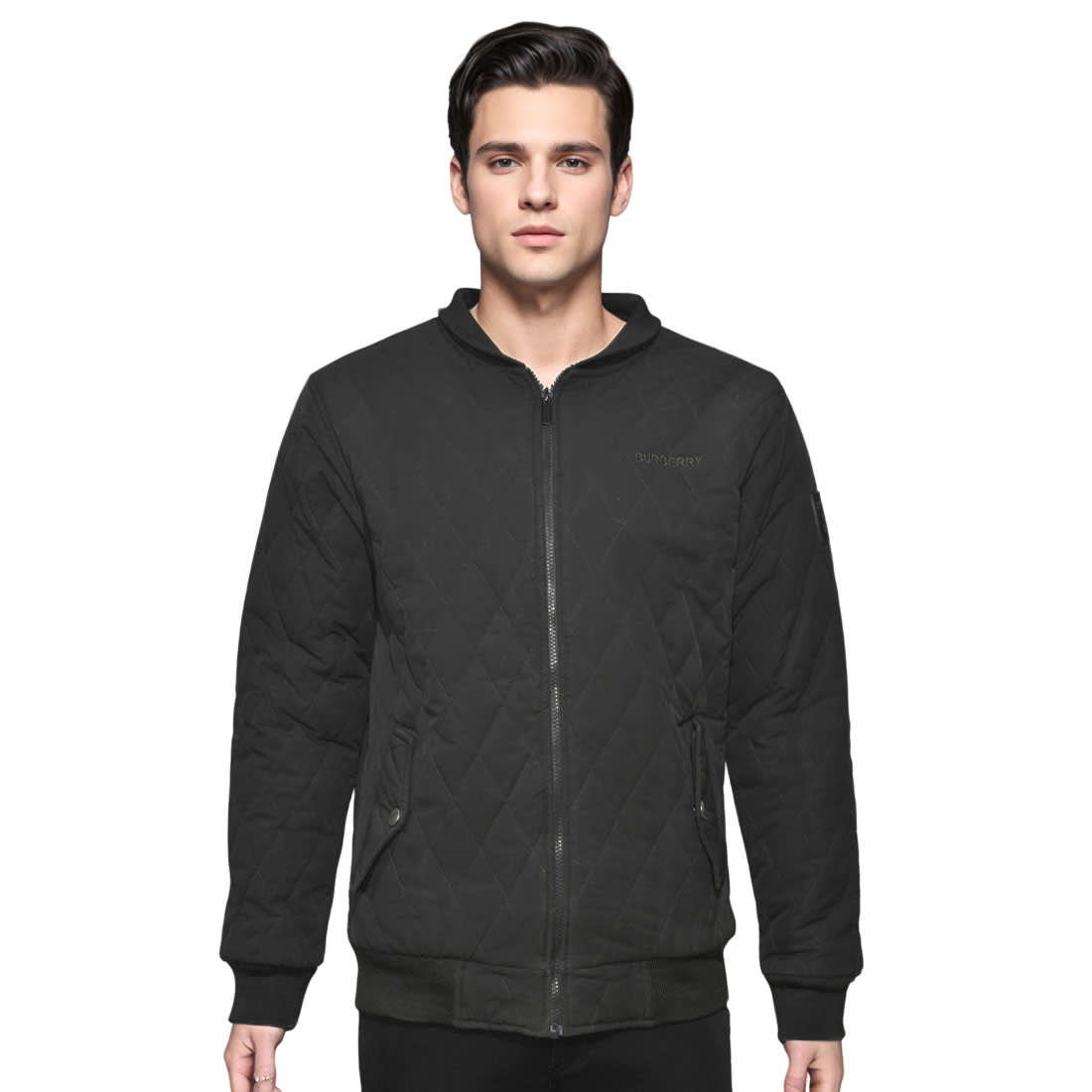 Burberry Embroidered Black Premium Quality Jacket-1