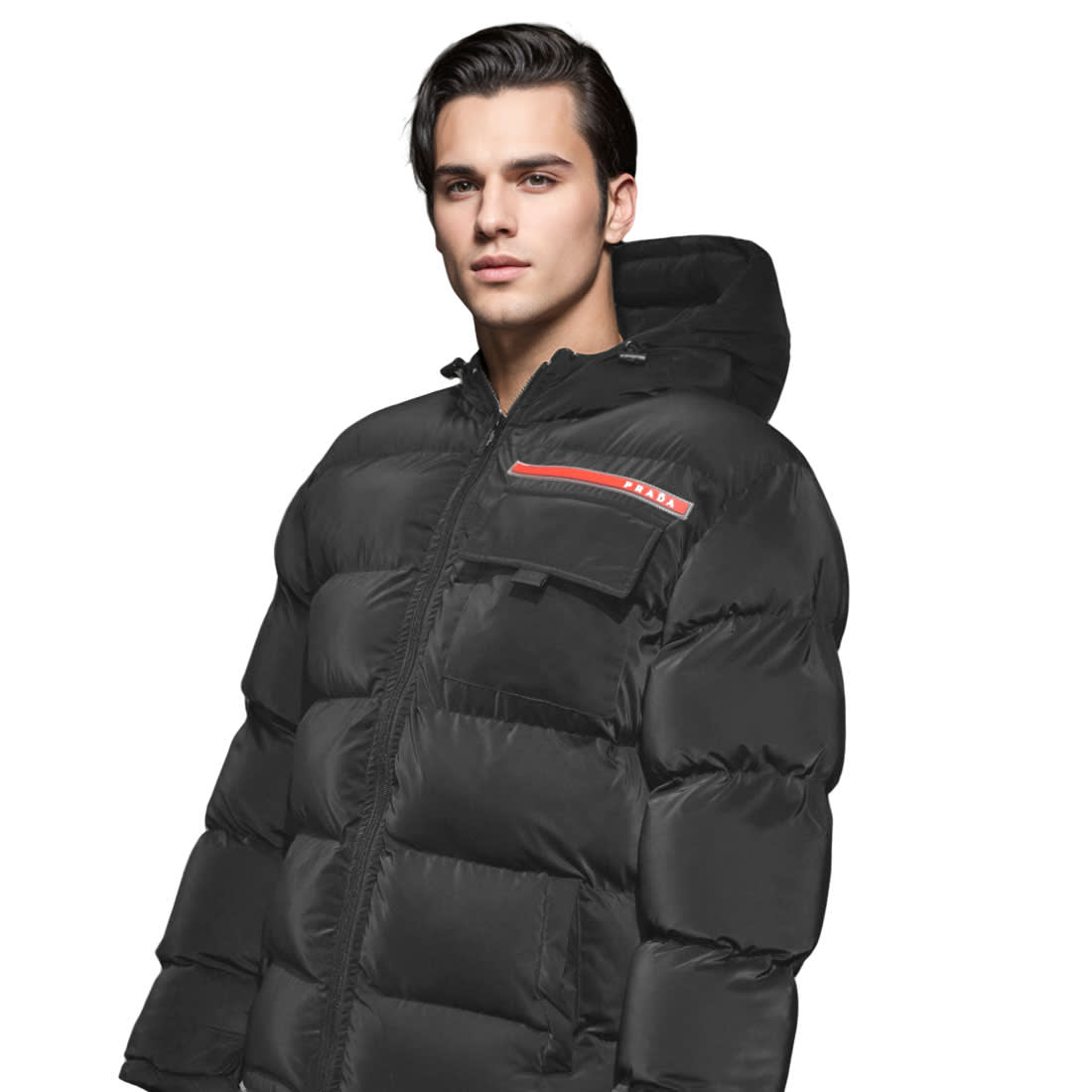 Prada Black Premium Quality Puffer Jacket-0