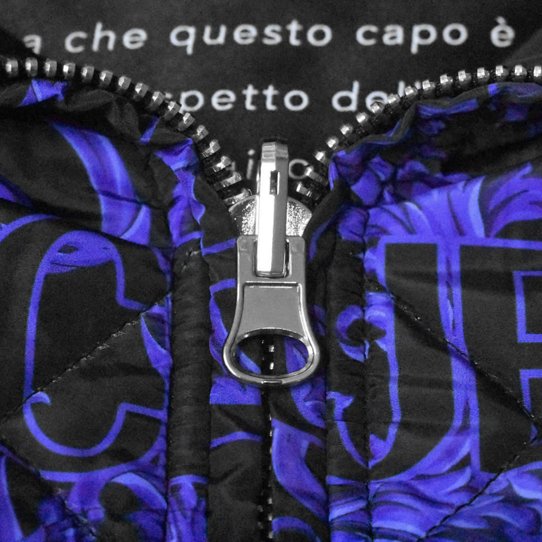 Versace Jeans Couture Black & Blue Reversible Jacket-7