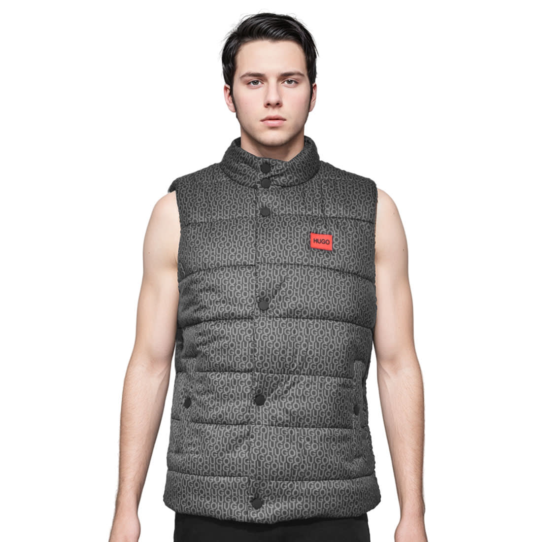 Hugo Boss Dark Grey Premium Sleeveless Jacket-1