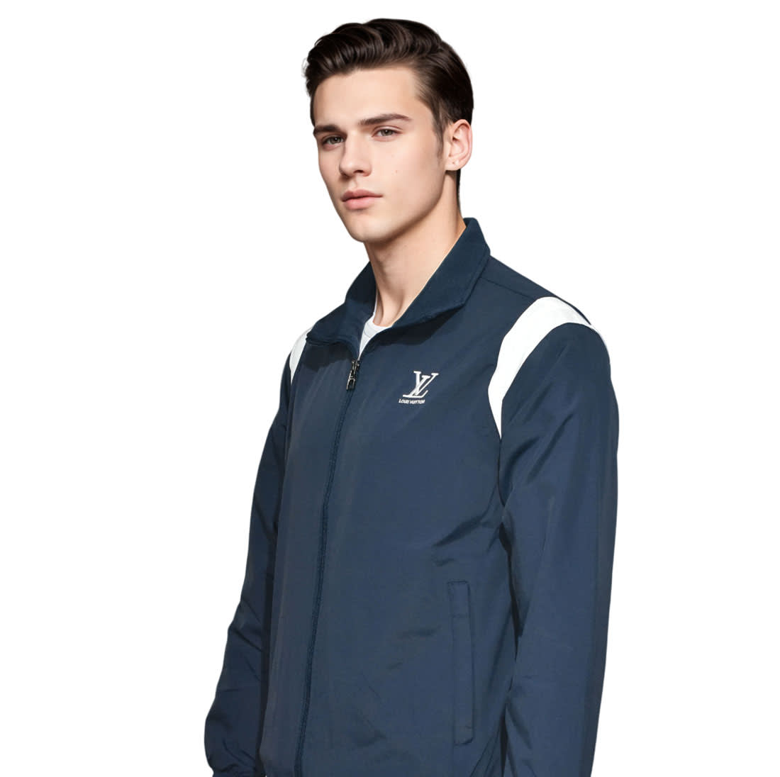 Louis Vuitton Embroidered logo Blue Premium Jacket-0