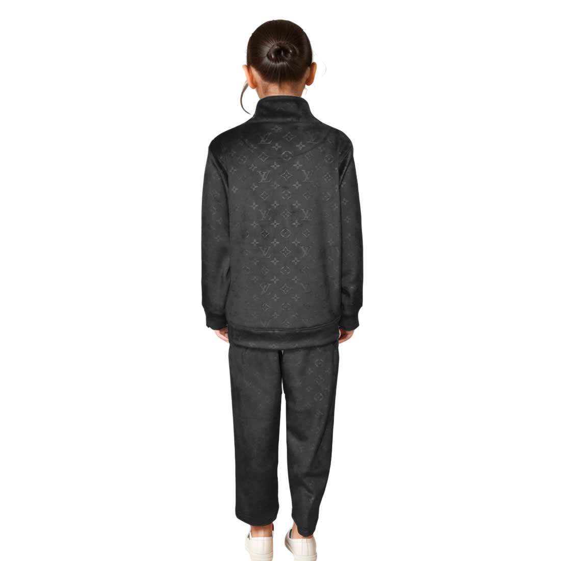 Louis Vuitton Monogram Black Premium Kids Tracksuit-1