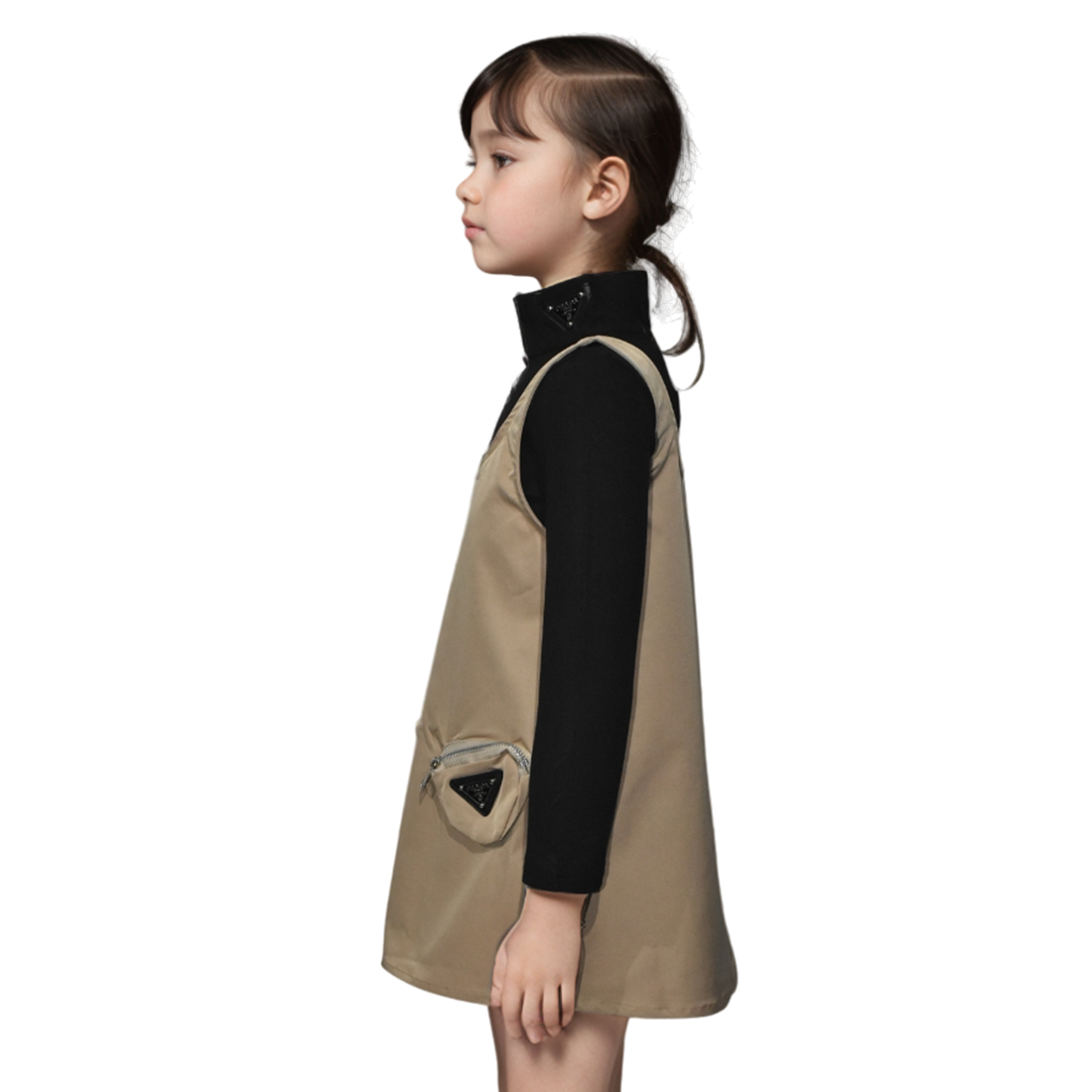 Prada Black & Brown Premium Girls Dress-2