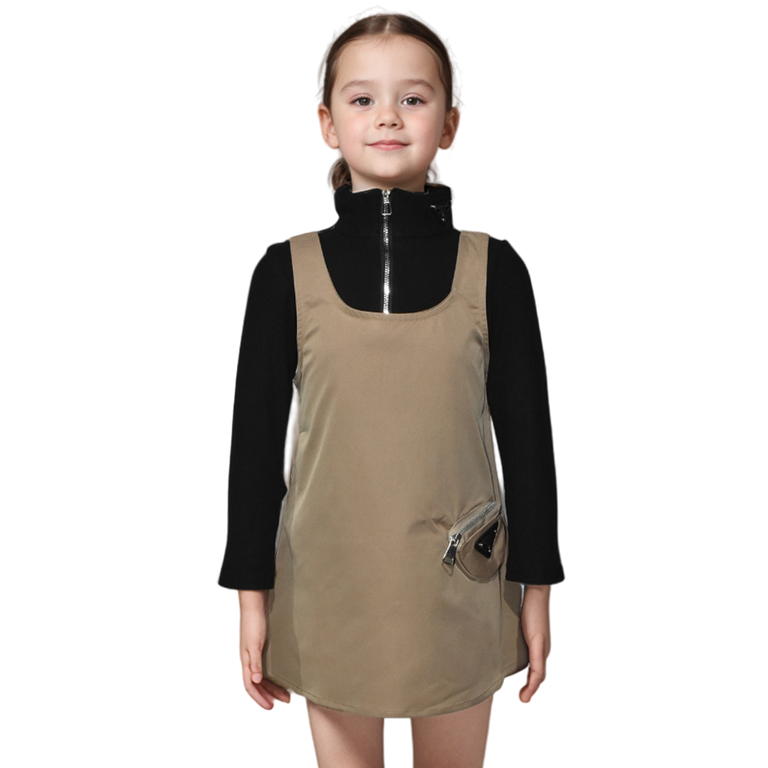 Prada Black & Brown Premium Girls Dress-0
