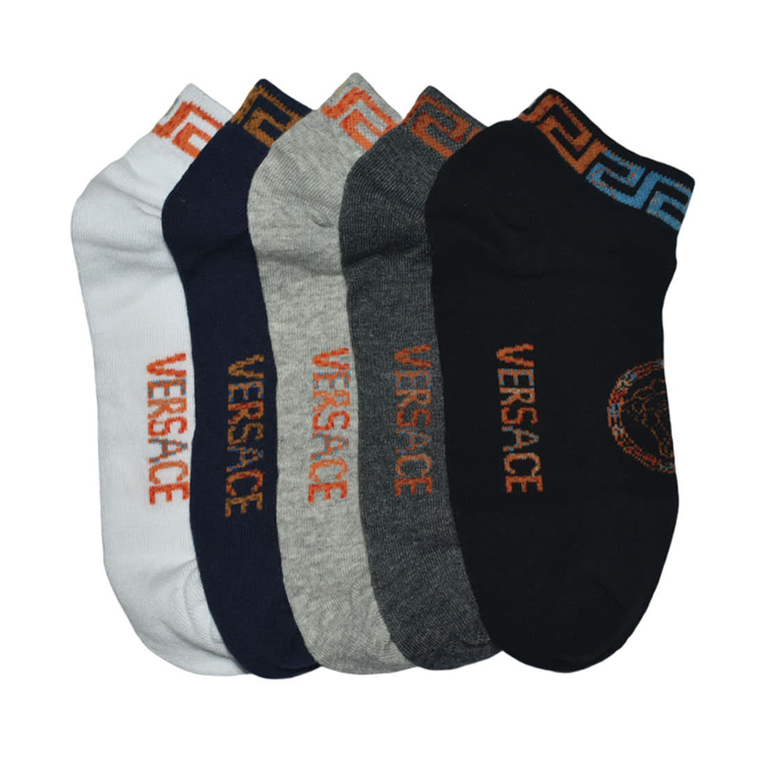 Versace Premium Quality Low Ankle Socks - Pack of 5-0