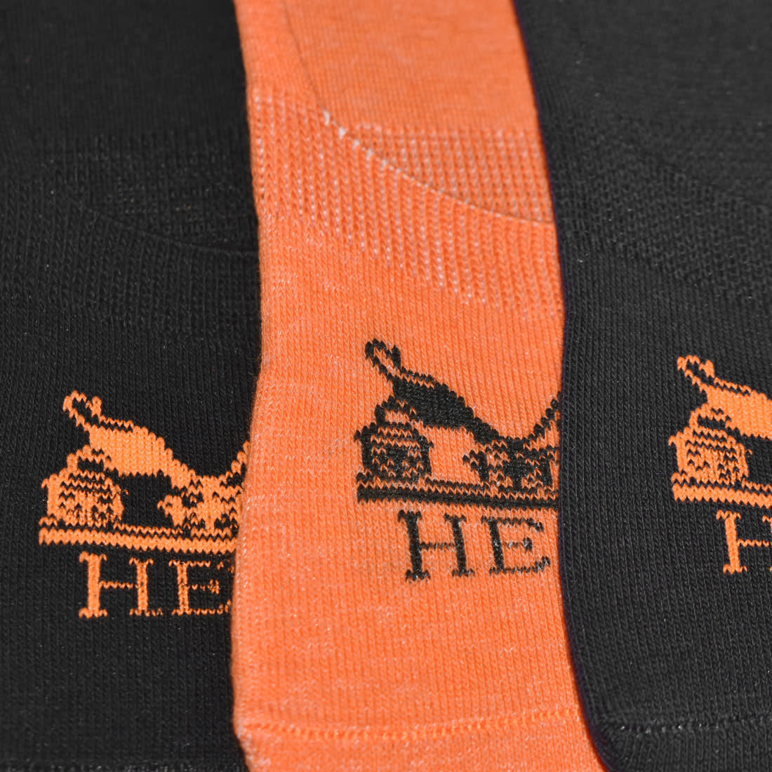 Hermes Embroidered logo No Show Premium Quality Socks-3