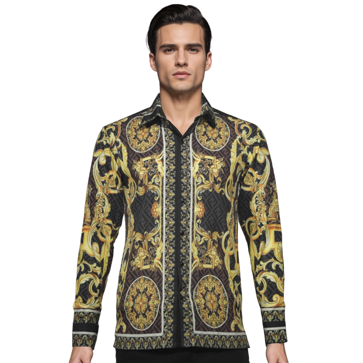 Fendi Golden Brown Premium Shirt-0