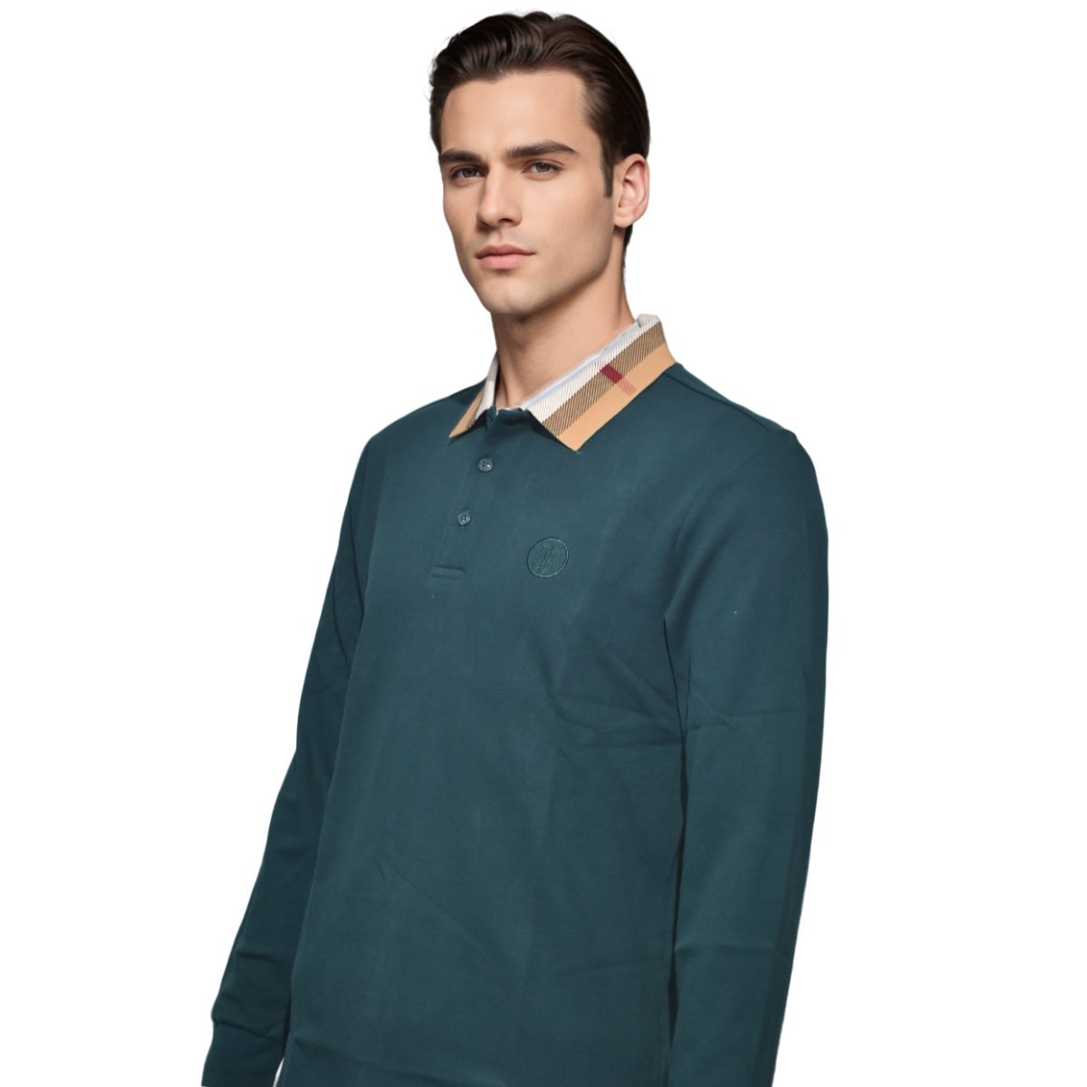 Burberry TB Embroidery Green Authentic Polo T-shirt-2