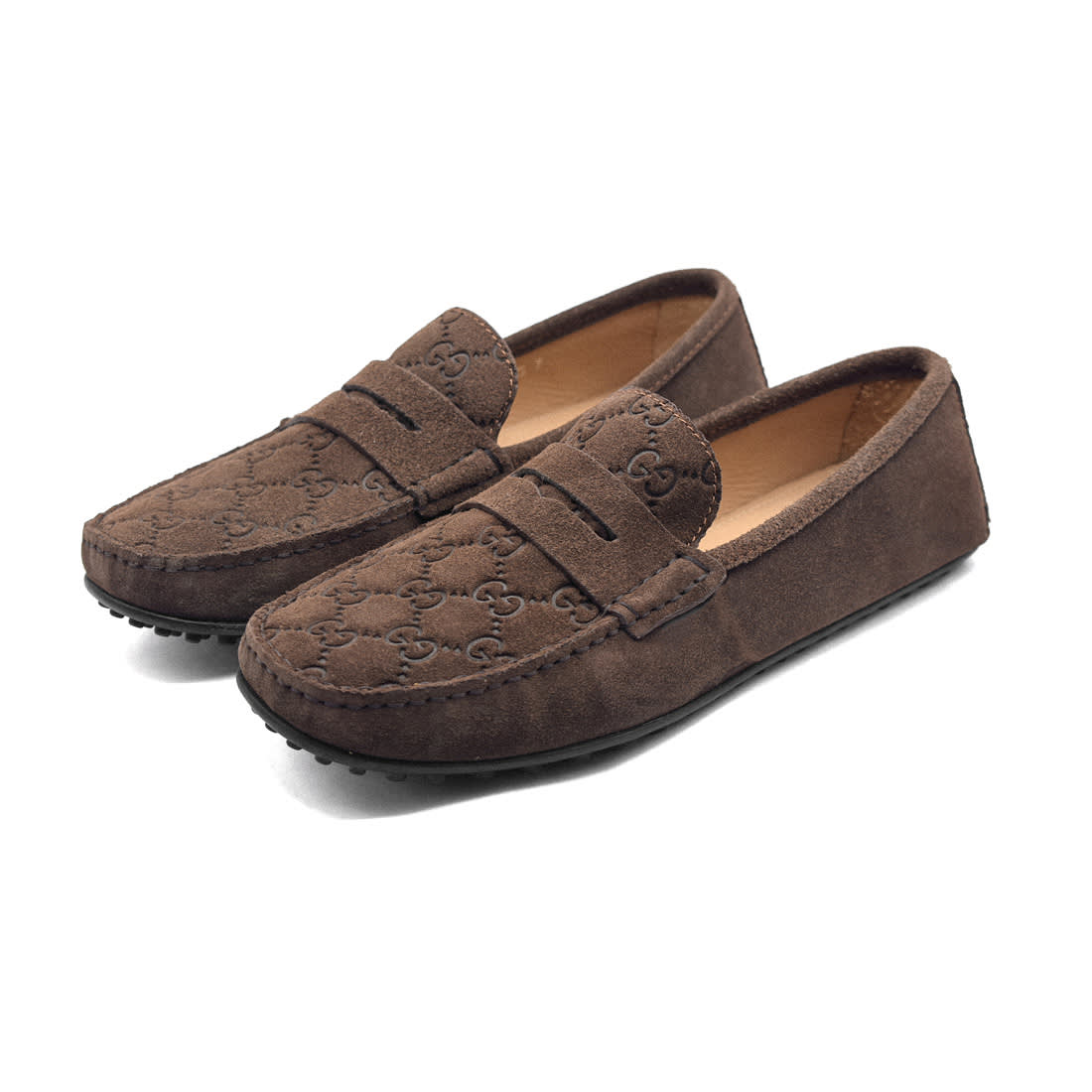 Gucci Brown Premium Suede loafers-0
