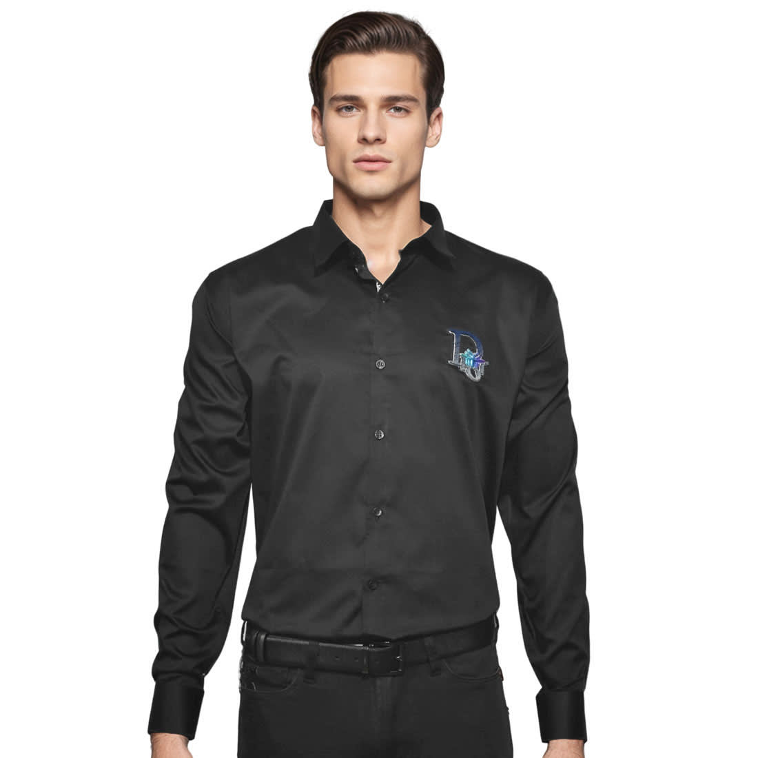 Dior Embroidered logo Black Premium Luxury Shirt-0