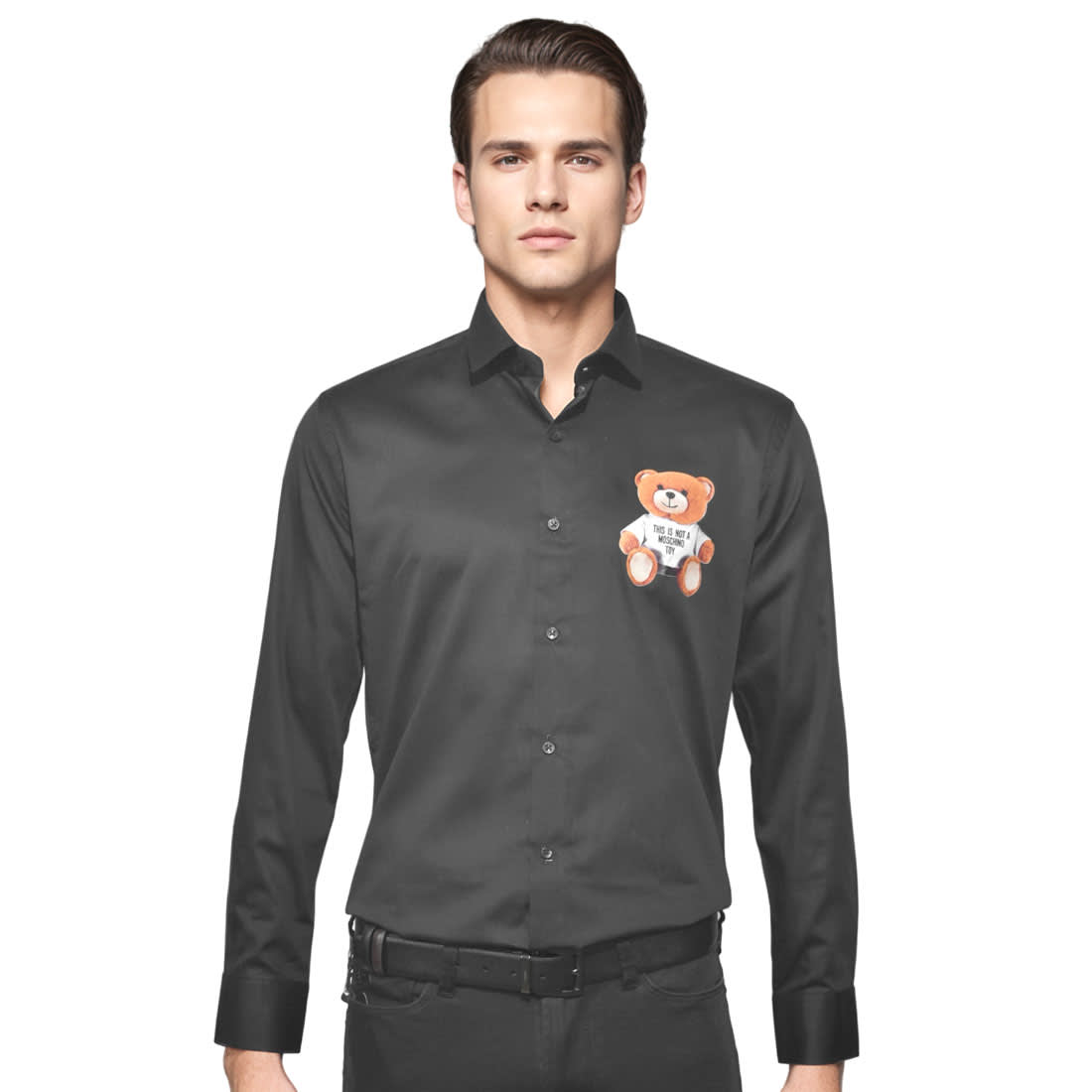 Moschino Teddy Print Black Premium Shirt-0