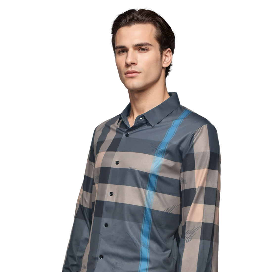 Burberry Check Grey Premium Luxury Shirt-2