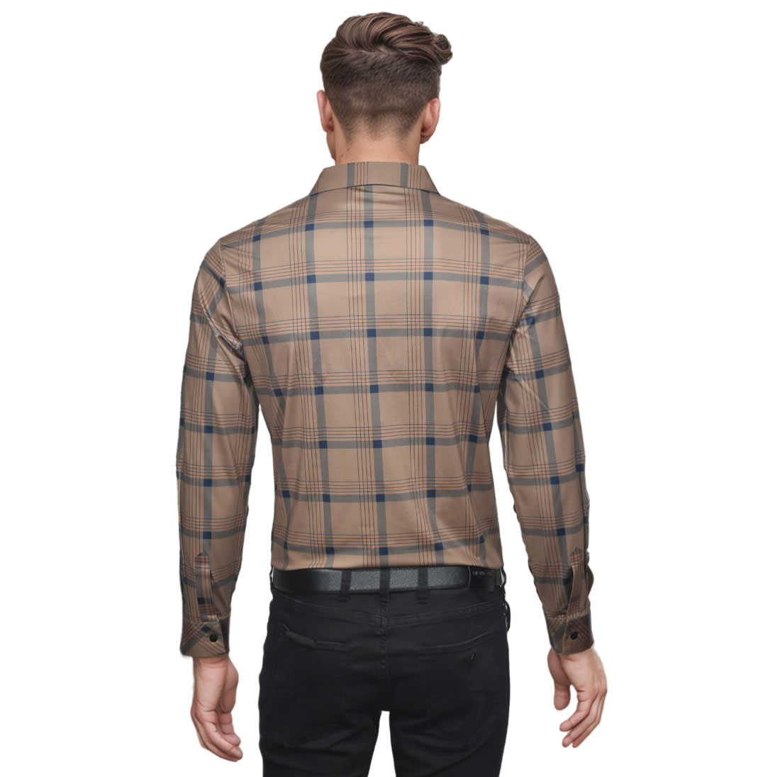 Burberry Premium Men's Brown Check Shirt-1