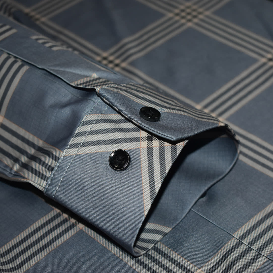 Burberry Blue Check Premium Casual Shirt-5