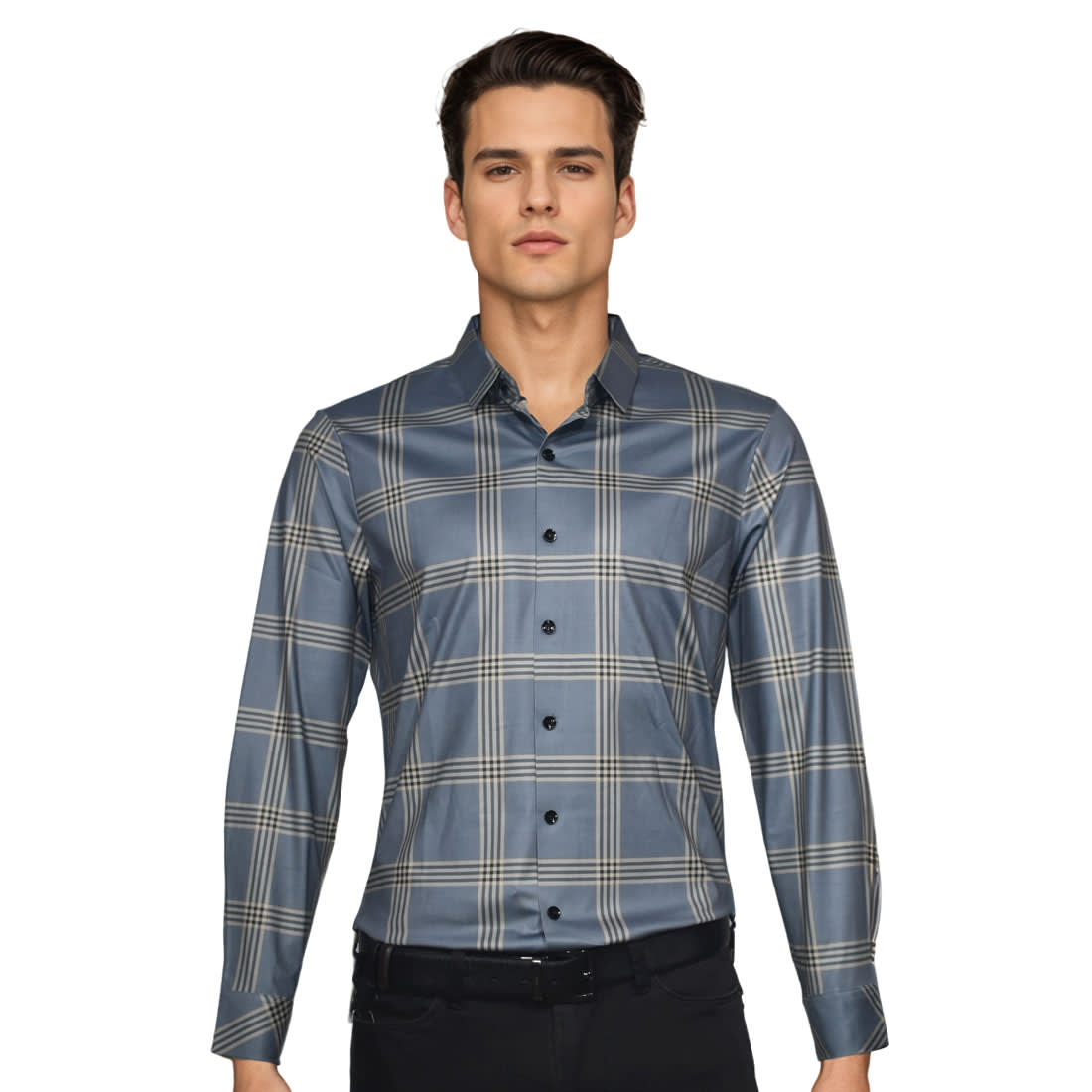 Burberry Blue Check Premium Casual Shirt-0