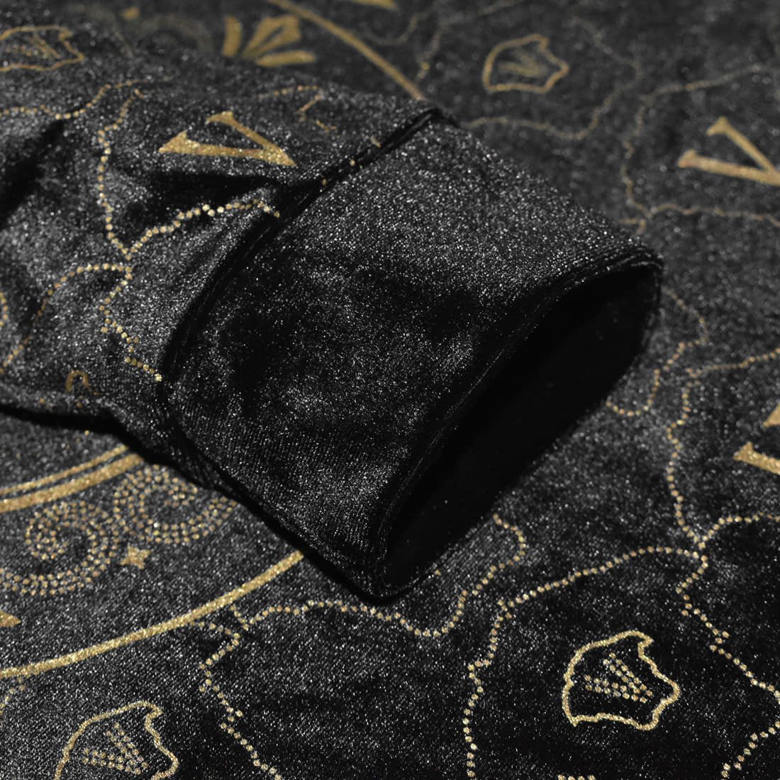 Velvet High End Black Quality Sweatshirt-5