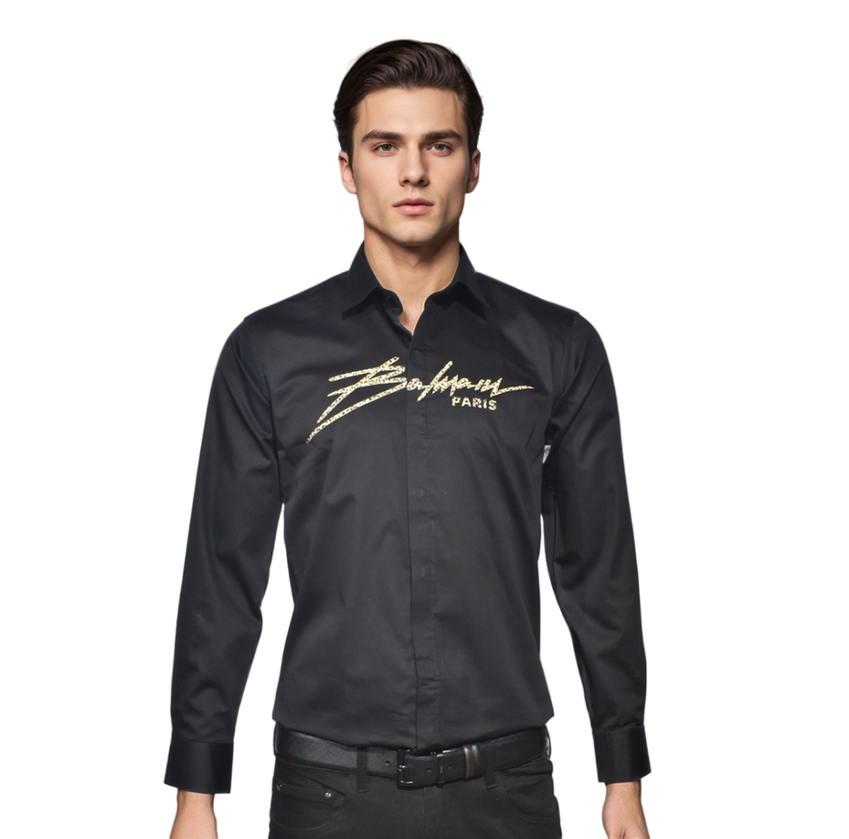 Balmain Paris Black Premium Quality Shirt-0