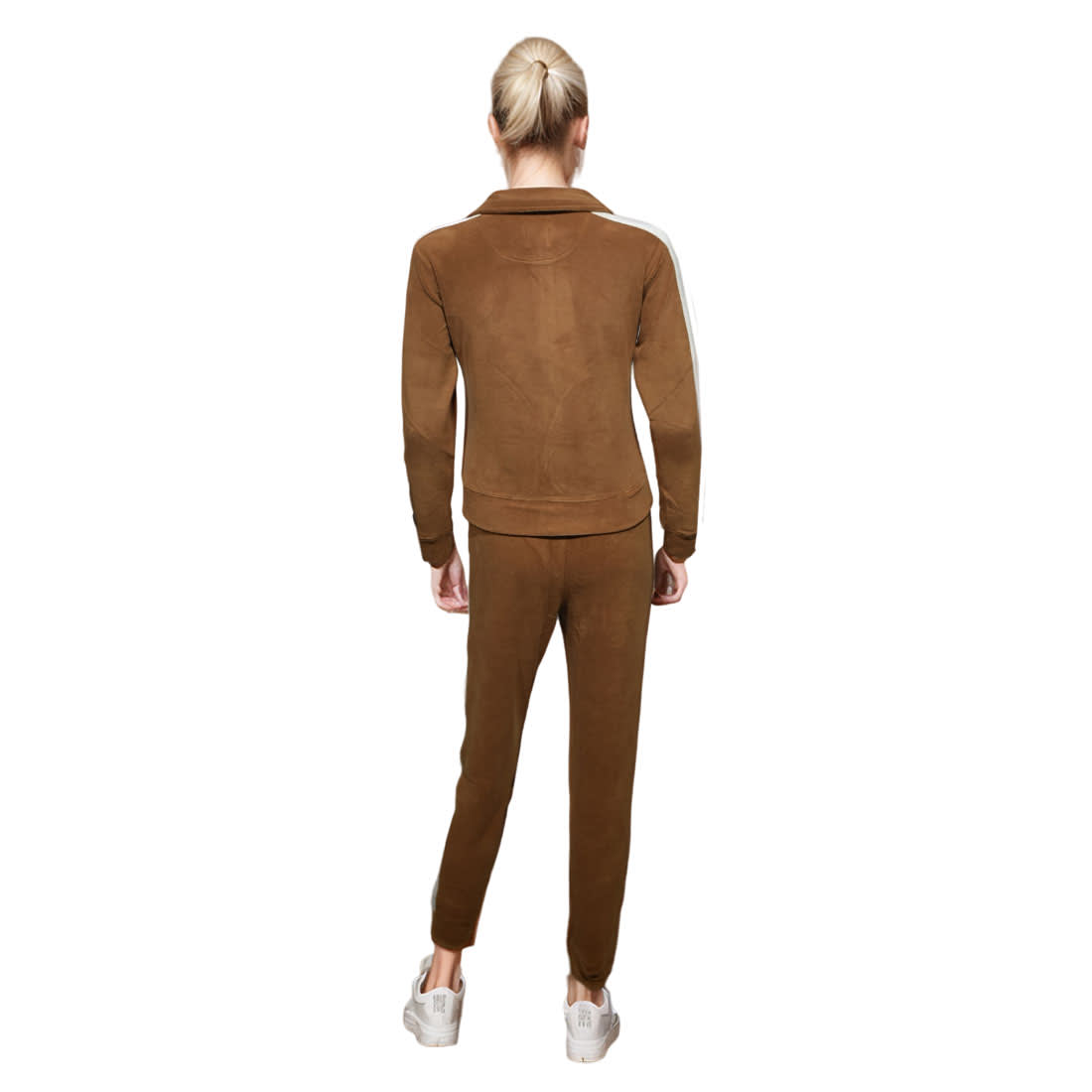 Zara Brown & White Premium Quality Tracksuit-2