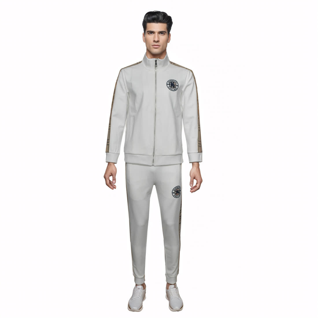 Burberry Embroidered logo White Premium Tracksuit-1