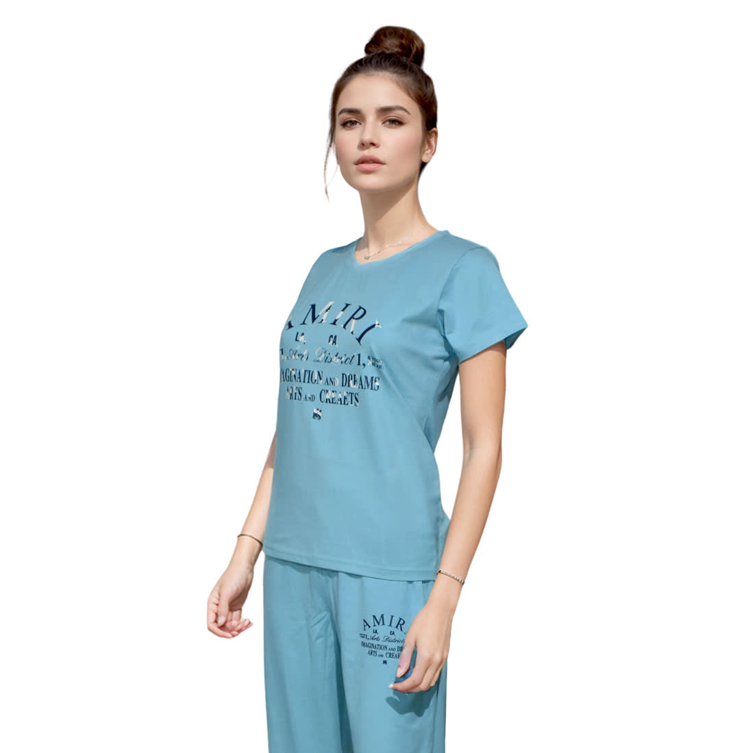 Amiri Blue Premium Cotton Co-ord Set-0