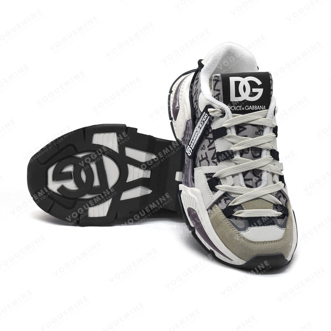 Dolce & Gabbana Airmaster Panelled Coffee Sneakers-5