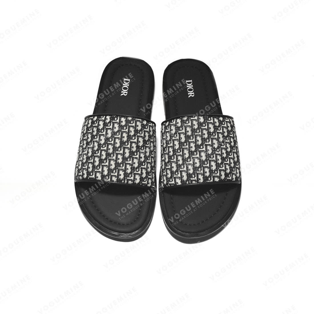 Dior logo Printed Black Premium Quality Flip-flops-3