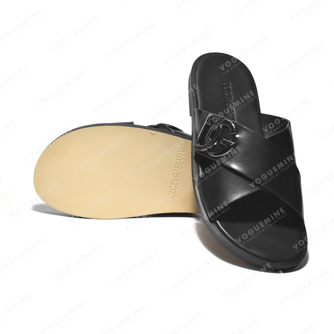 Dolce & Gabbana logo Black Premium Flip-flops-6