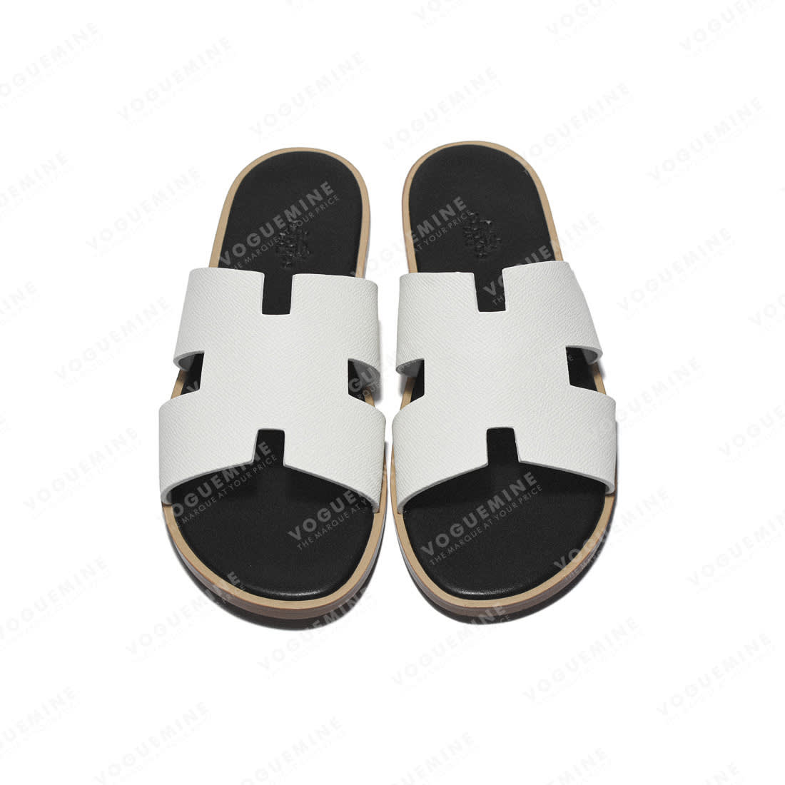 Hermes White Premium Izmir Flip-flops-3