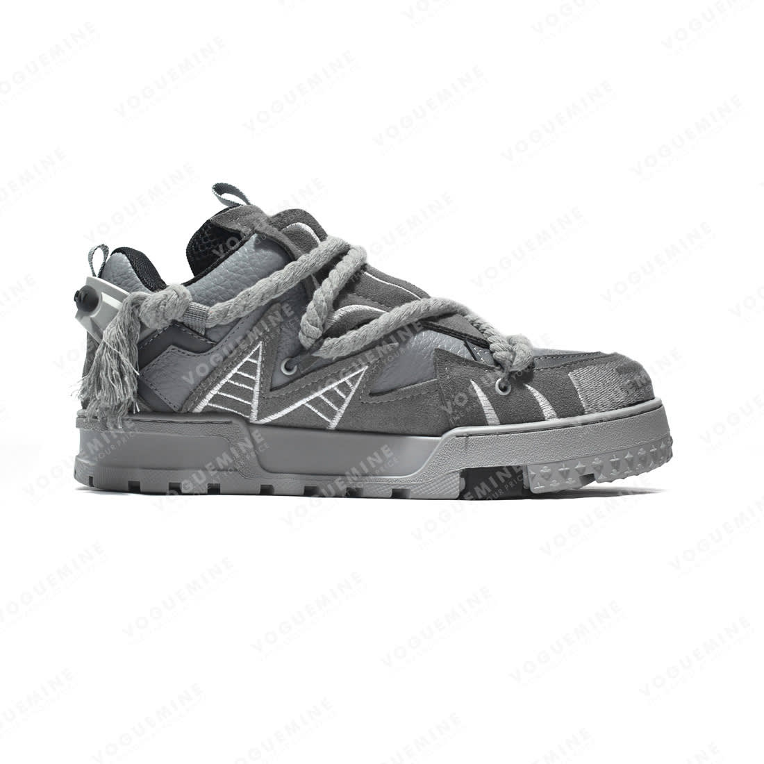 Louis Vuitton Grey Premium Quality Sneakers-1