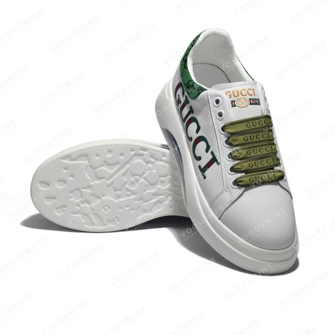 Gucci White and Green Premium Quality Sneaker-2