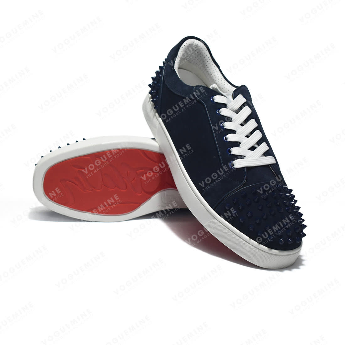 Christian Louboutin Spike Blue Premium Sneakers-5