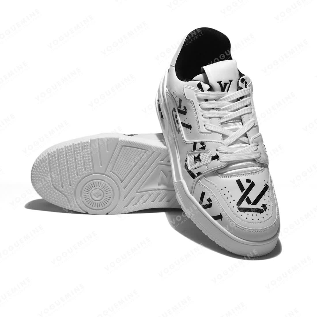 Louis Vuitton Black & White Premium Quality Sneakers-4
