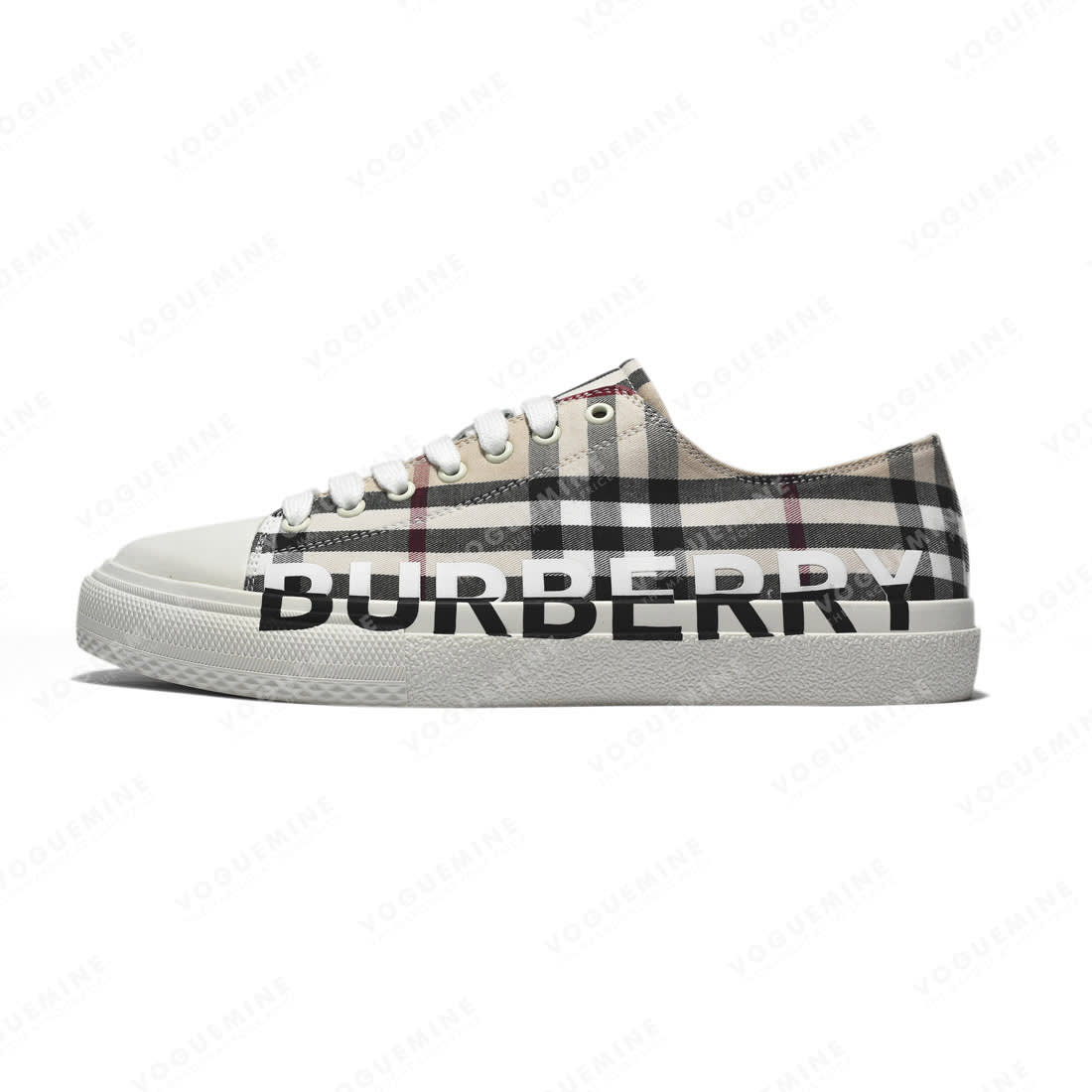 Burberry White Vintage Check Premium Sneakers-0
