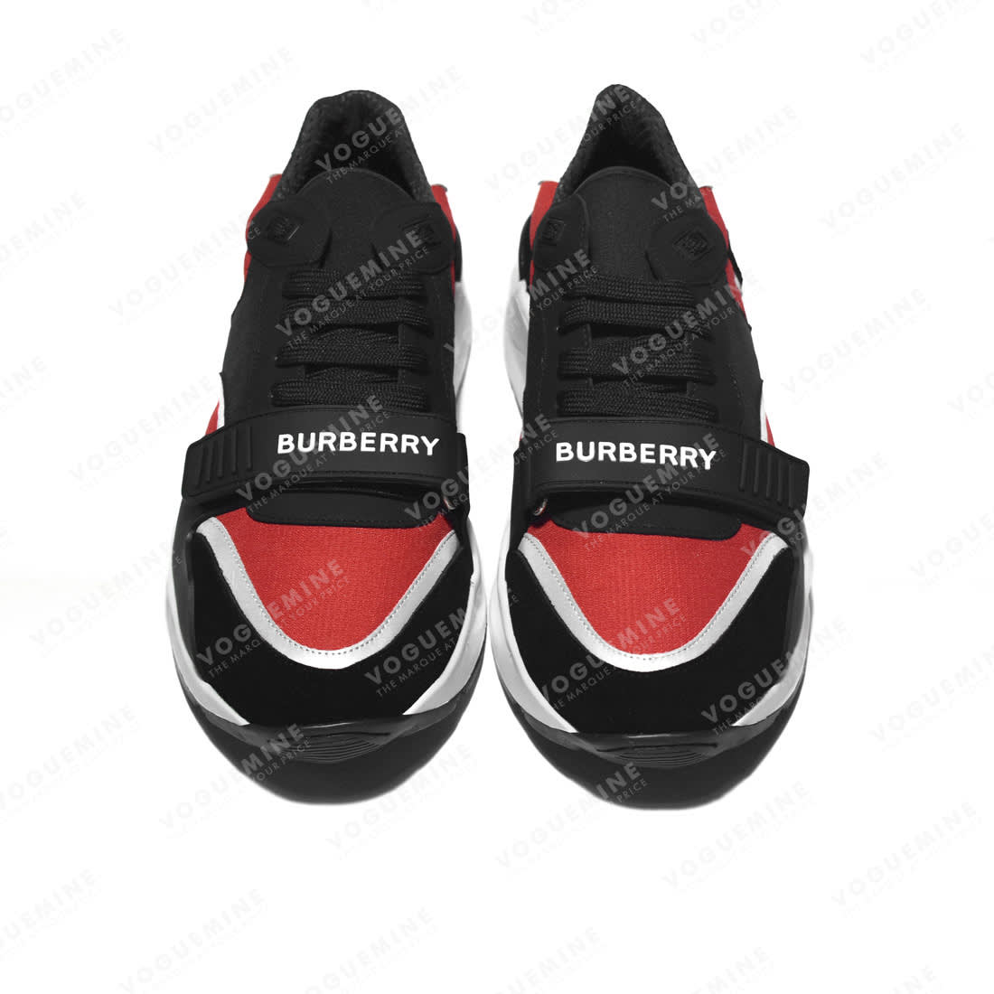 Burberry Black & Red Premium Quality Sneakers-3