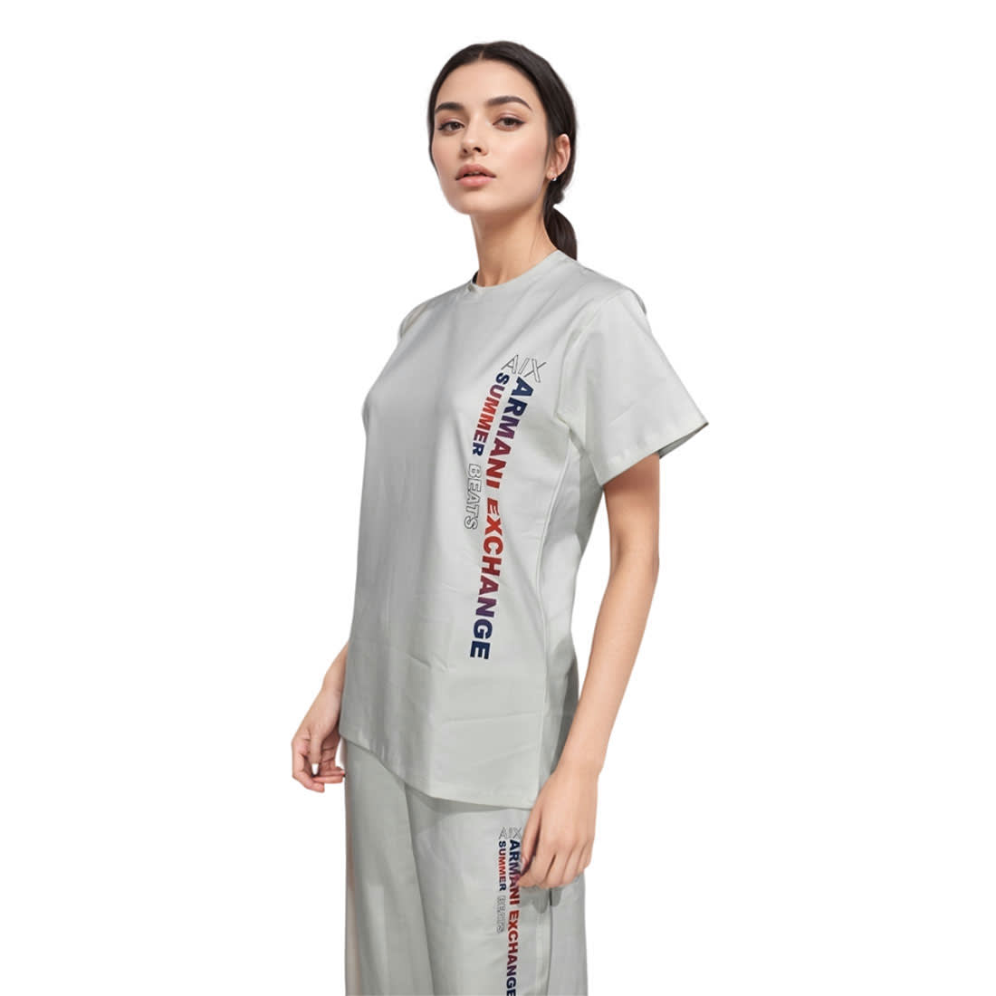 Armani Exchange White Premium Cotton Co-ord Set-0