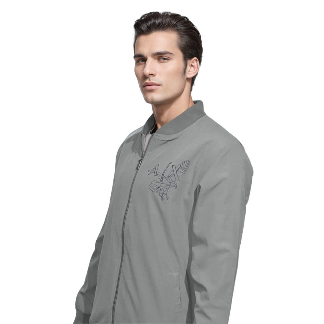 Armani Exchange Eagle Print Grey Premium Jacket-0