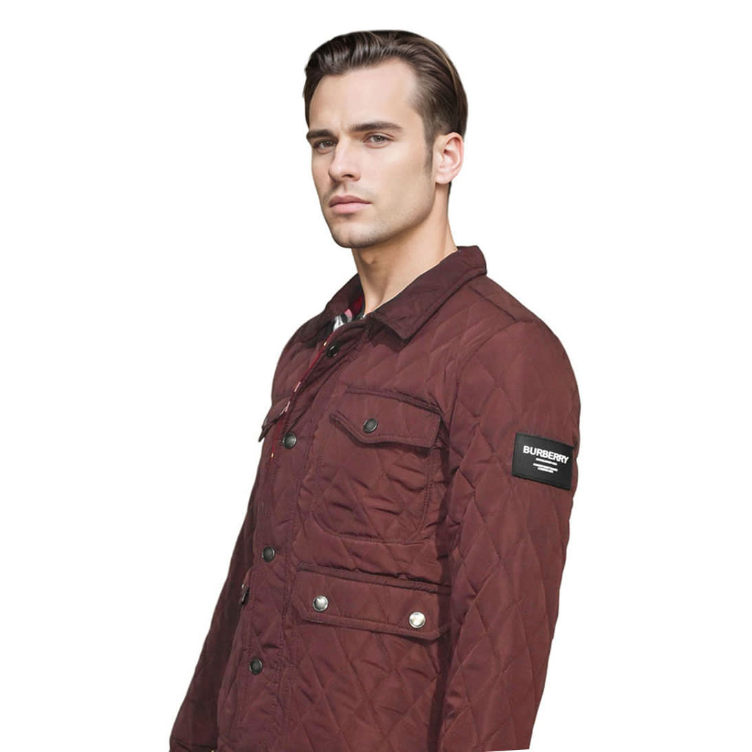 Burberry Wine Premium Quality Jacket-0