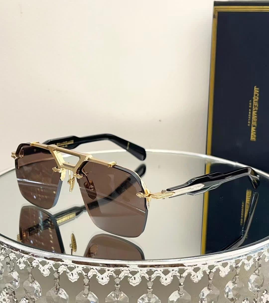 Jacques Marie Mage Brown & Black Luxury Sunglasses-0