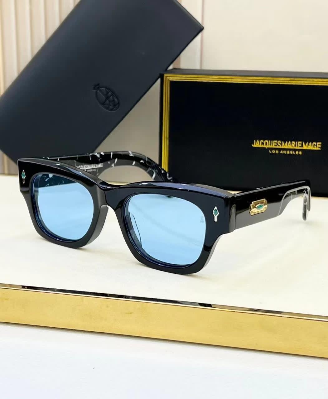 Jacques Marie Mage Blue & Black Luxury Sunglasses-0