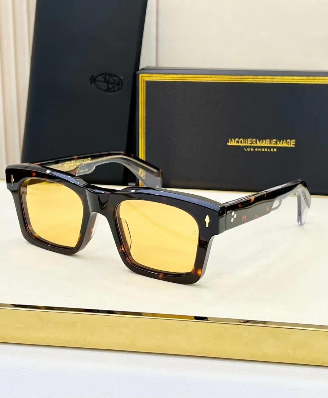 Jacques Marie Mage Yellow Luxury Sunglasses-0