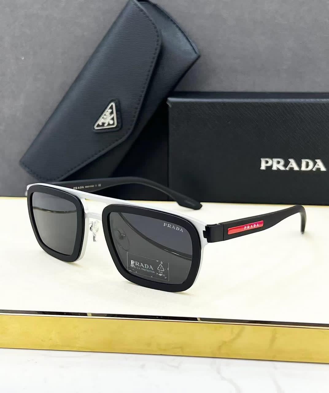 Prada Black & Silver Luxury Sunglasses-0