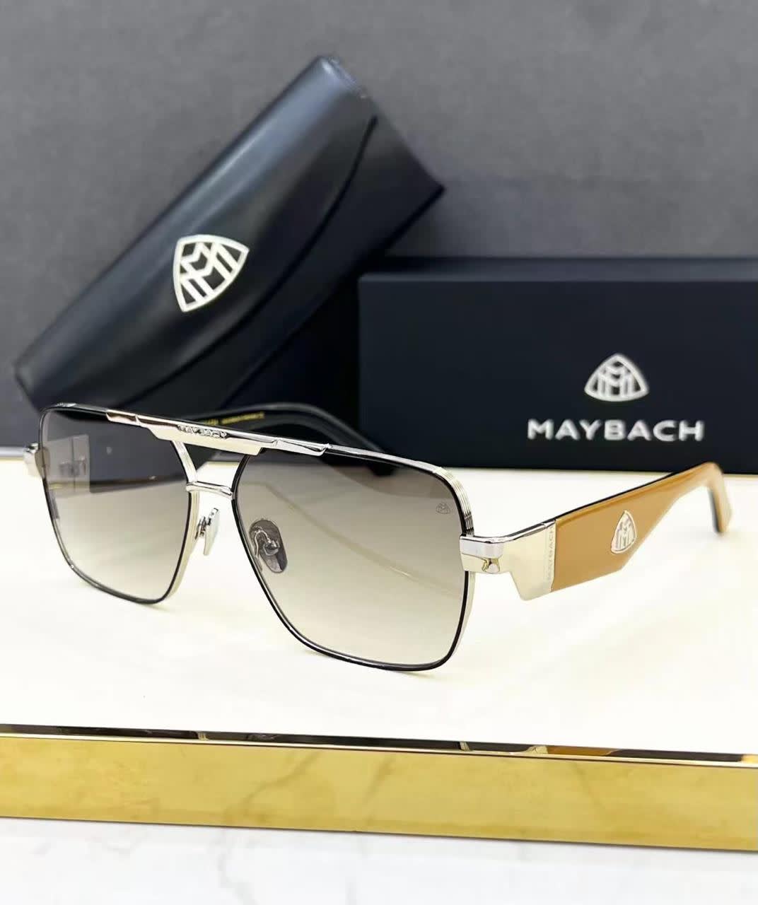 Maybach Black & Silver Luxury Sunglasses-0