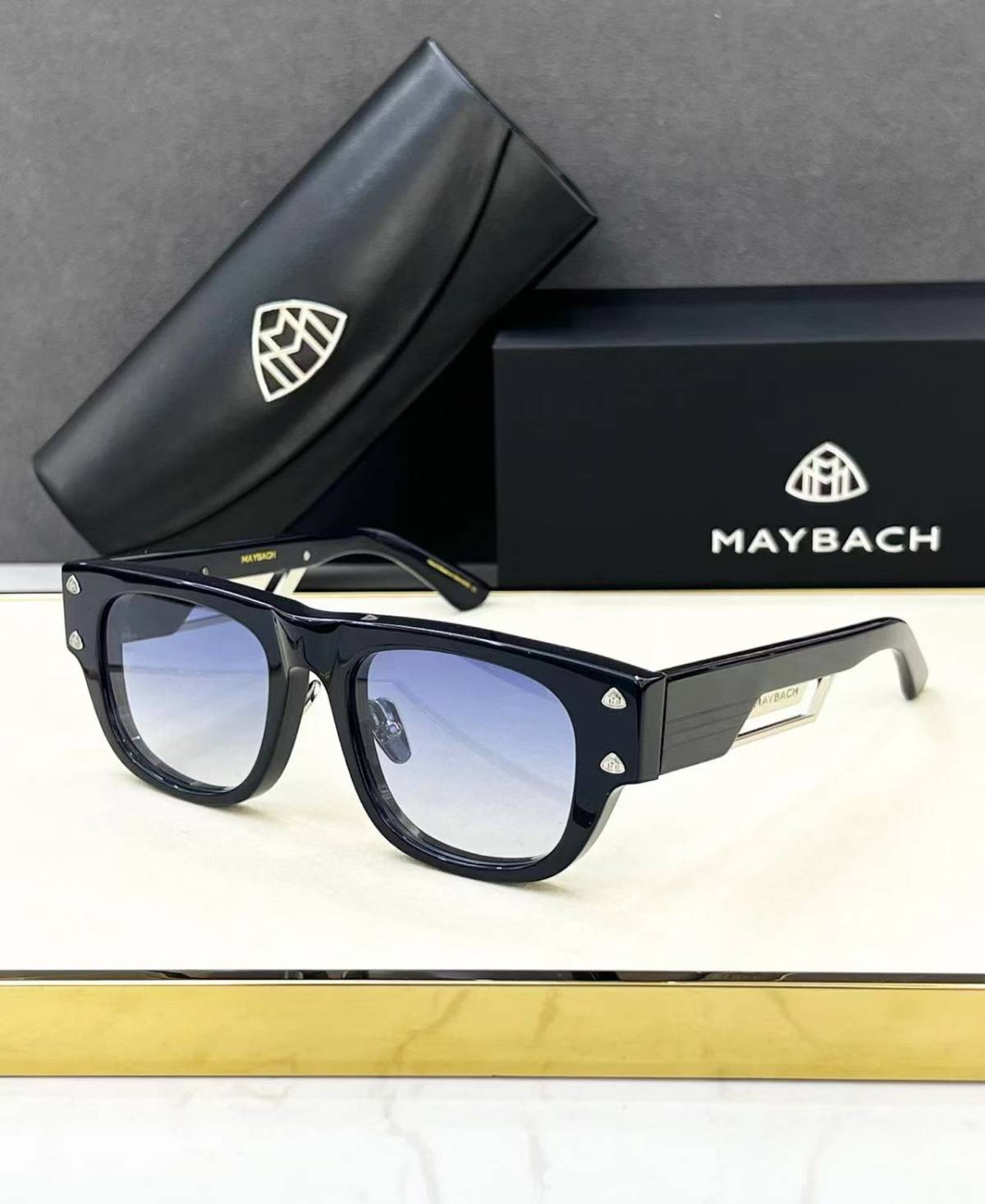 Maybach Black & Blue Luxury Sunglasses-0