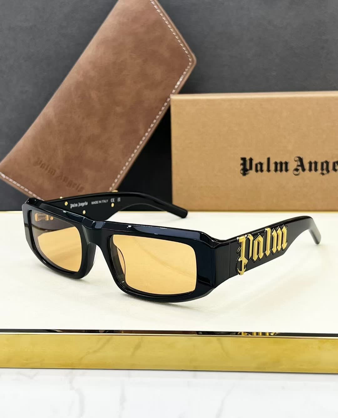 Palm Angels Black & Brown Luxury Sunglasses-0