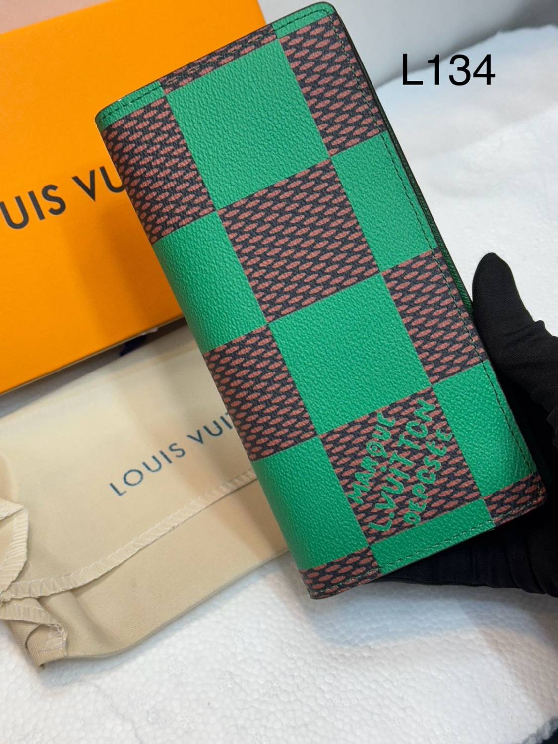 Louis Vuitton Green Premium Long Wallet-0