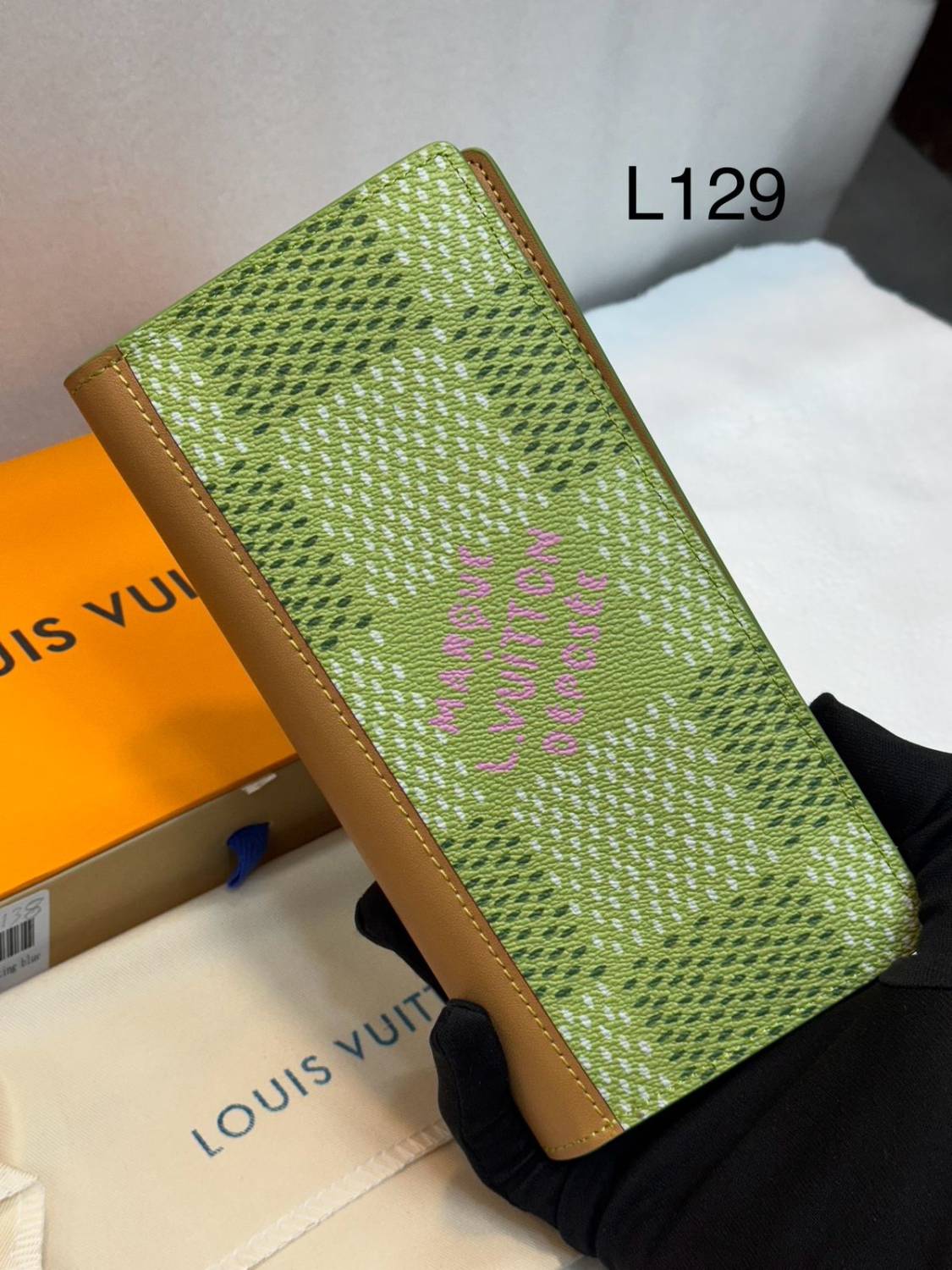 Louis Vuitton Green Premium Long Wallet-0