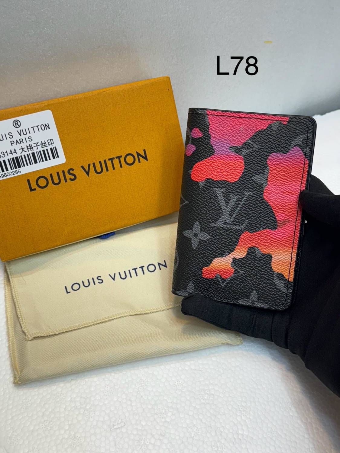 Louis Vuitton Black & Red Premium Pocket Organiser Wallet-0