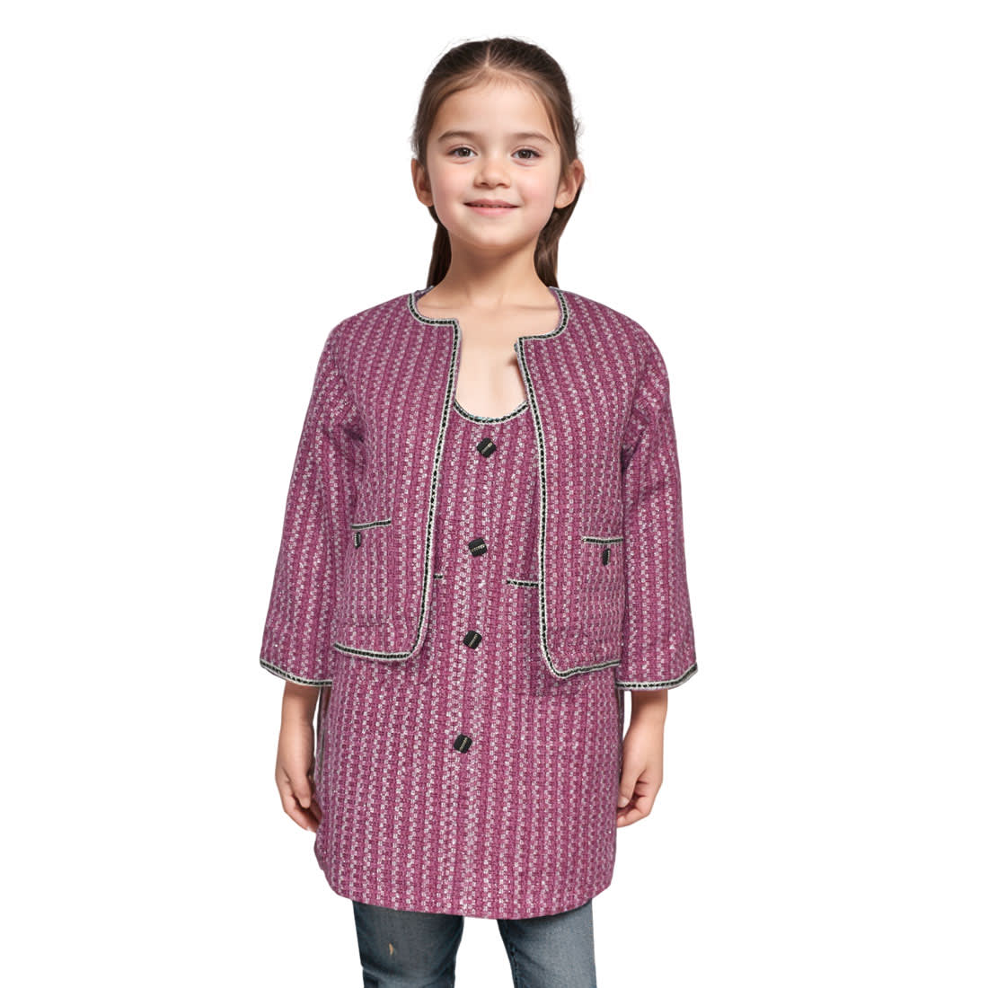 Chanel Pink High End Quality Girl's Kids Dresses-0