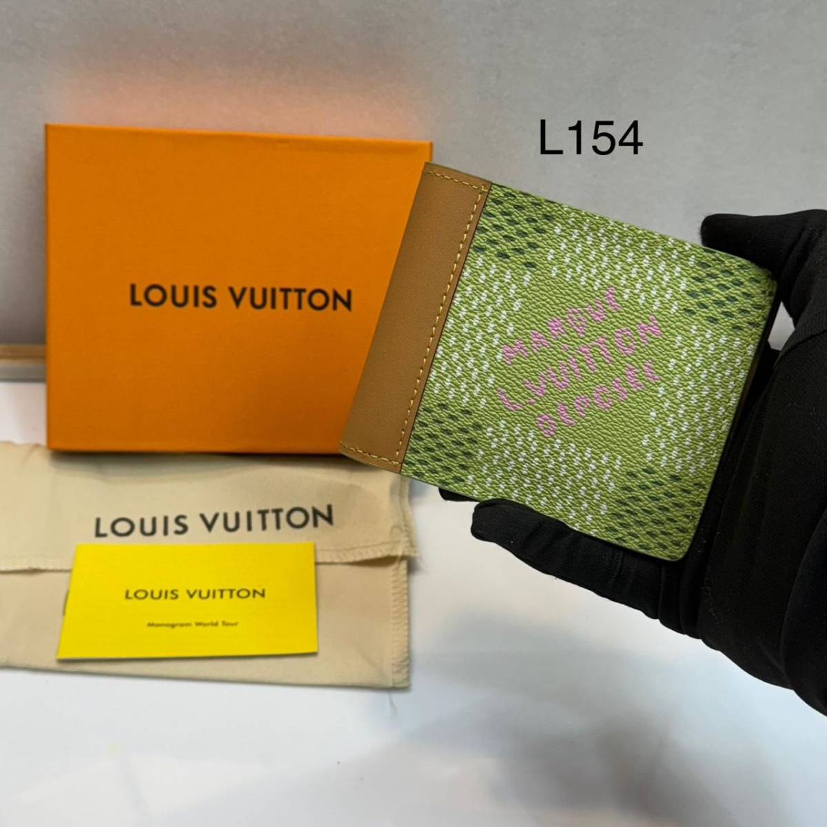 Louis Vuitton Green Premium Compact Wallet-0